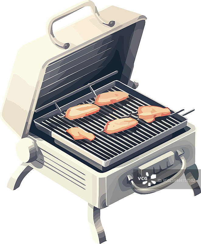 烤肉串，完美的夏季烧烤图片素材