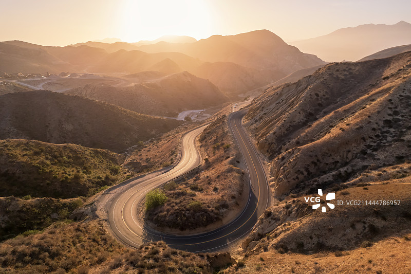 美国加利福尼亚格兰姆斯峡谷公路图片素材