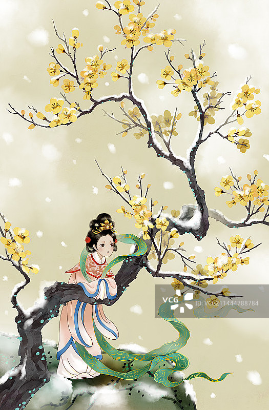 腊梅花仙子图片素材