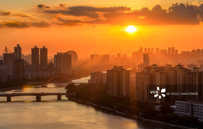 日落广州圆图片素材
