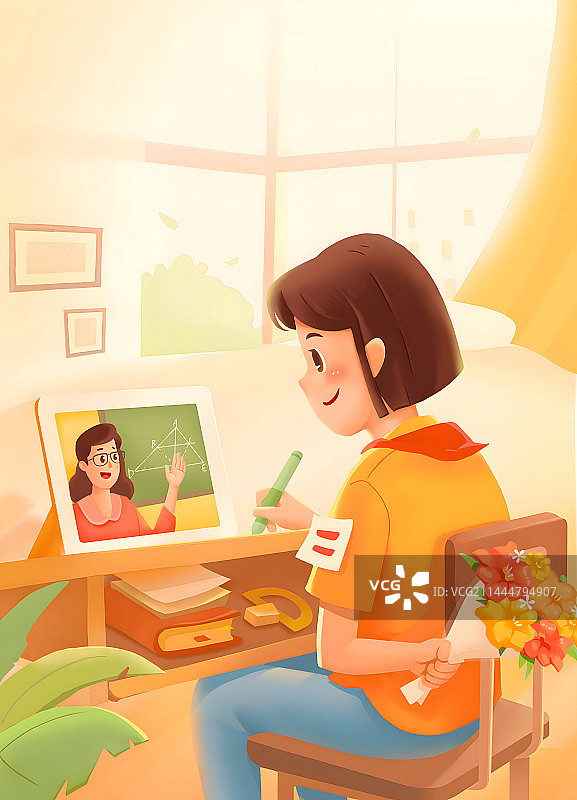 原创教师节 开学季插画海报 附源文件图片素材