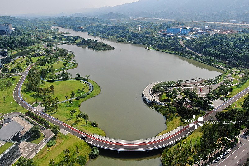 重庆两江新区明月湖图片素材