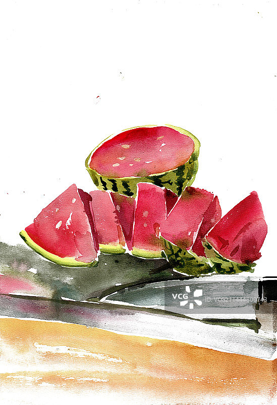 切开的西瓜图片素材