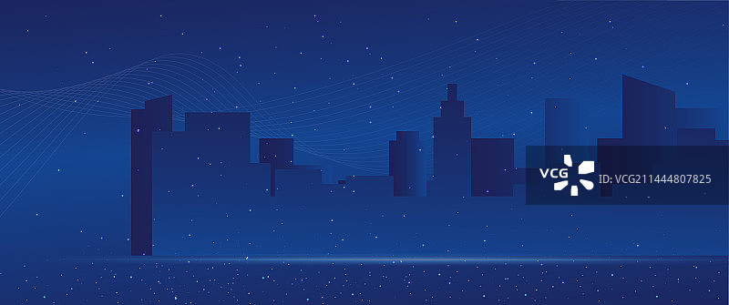 发光渐变科技炫酷商务地标旅游矢量城市背景图片素材