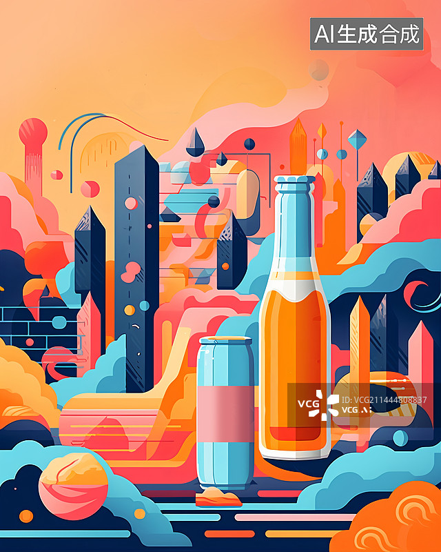 【AI数字艺术】啤酒节插画海报图片素材