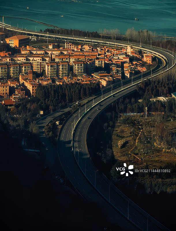 夕阳时分图片素材