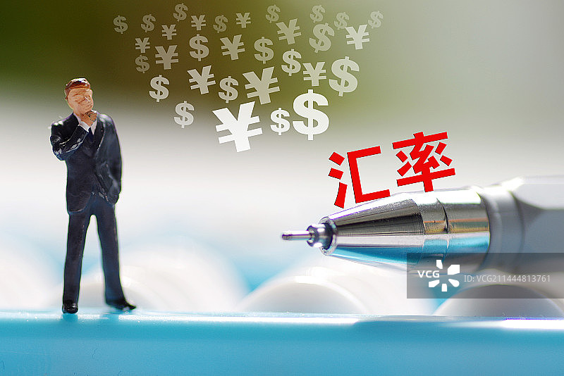 创意配图：汇率 美元 人民币图片素材