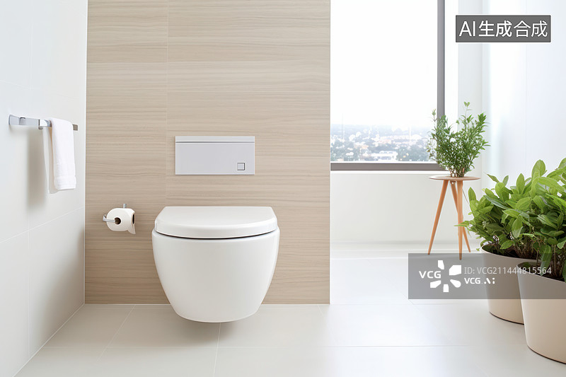 【AI数字艺术】现代极简卫生间室内设计图片素材