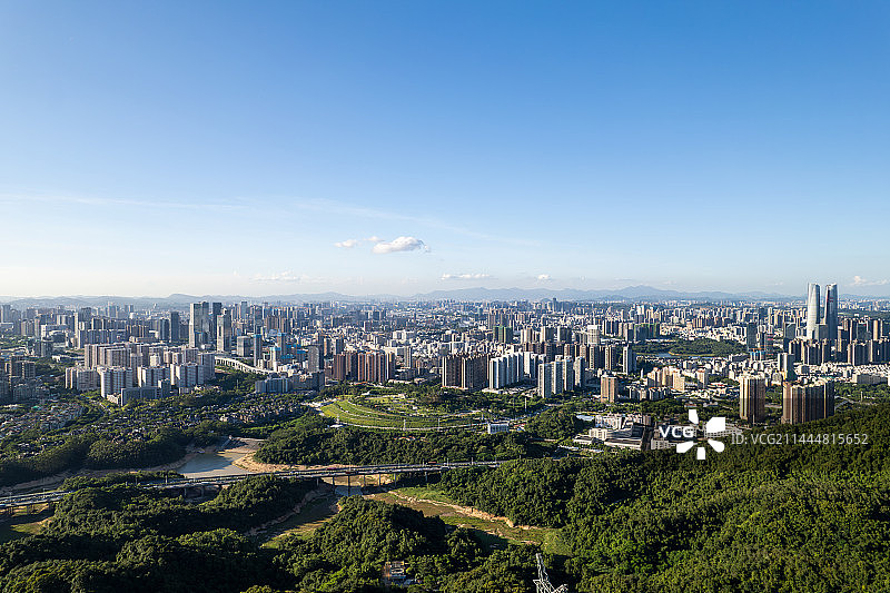 深圳塘朗山公园航拍图片素材