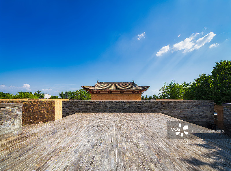 第五批国宝单位，山西省运城市芮城县——广仁王庙（五龙庙）夏季户外风光图片素材