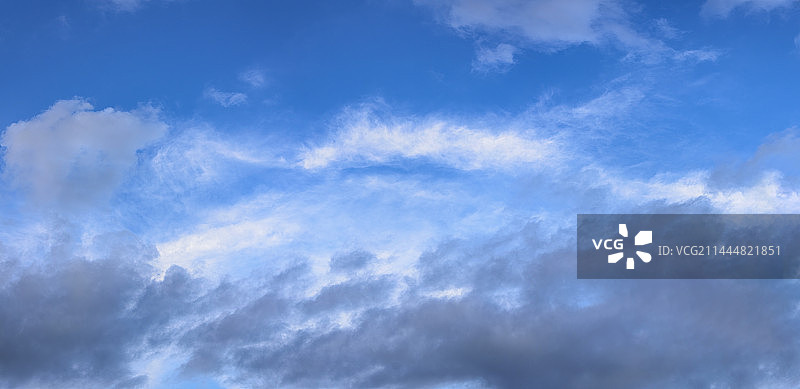 晴朗天空蓝天白云/全景图片素材