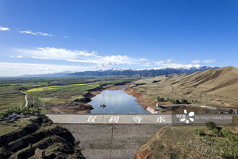 民乐县双树寺水库图片素材