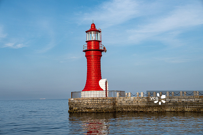 大连老码头灯塔图片素材
