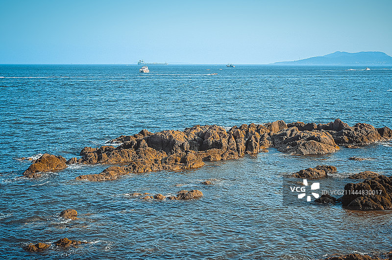 威海礁石图片素材