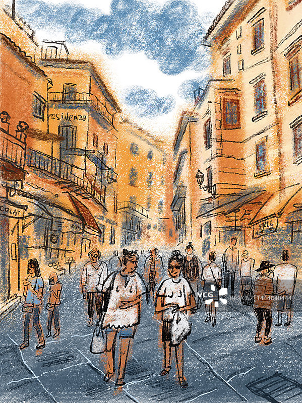 意大利南部小镇图片素材