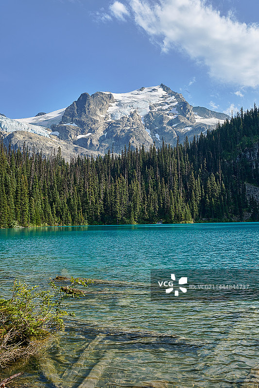 冰川下的乔弗里湖图片素材