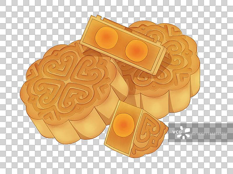 双黄莲蓉月饼图片素材