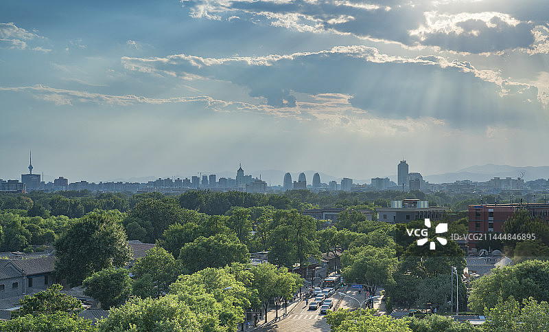 京西城市天际线图片素材