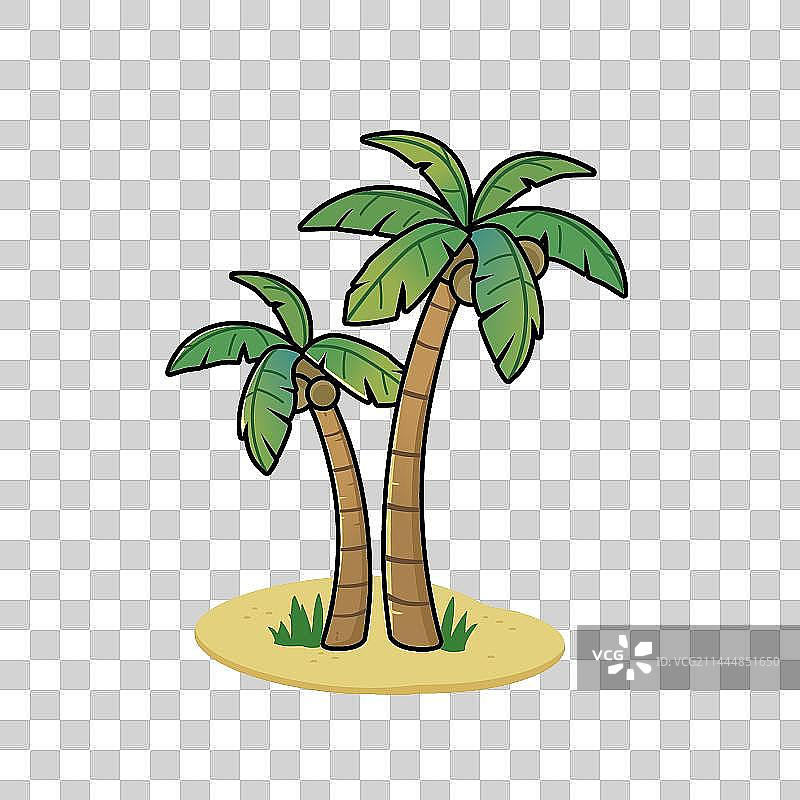沙滩棕桐树椰子树图片素材