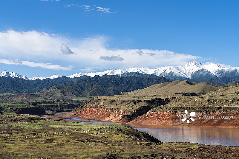 民乐县双树寺水库图片素材