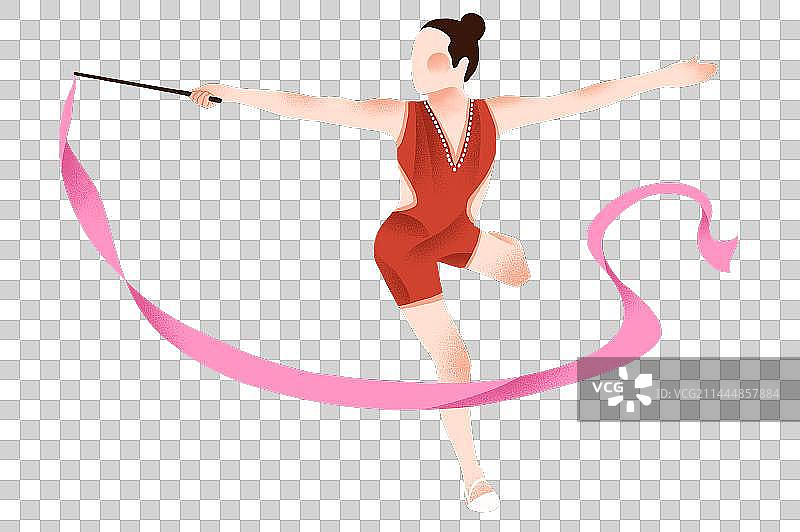运动项目运动员艺术体操元素图片素材