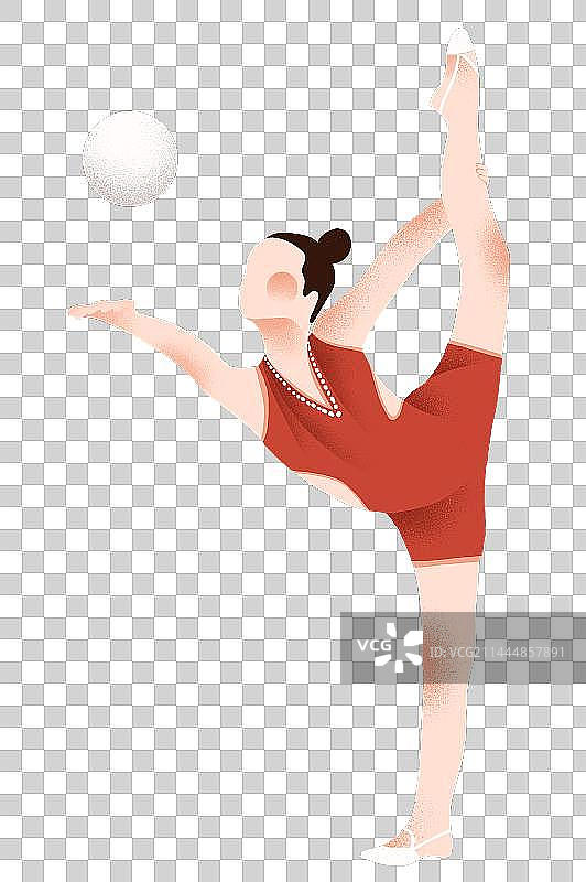 运动项目运动员艺术体操元素图片素材