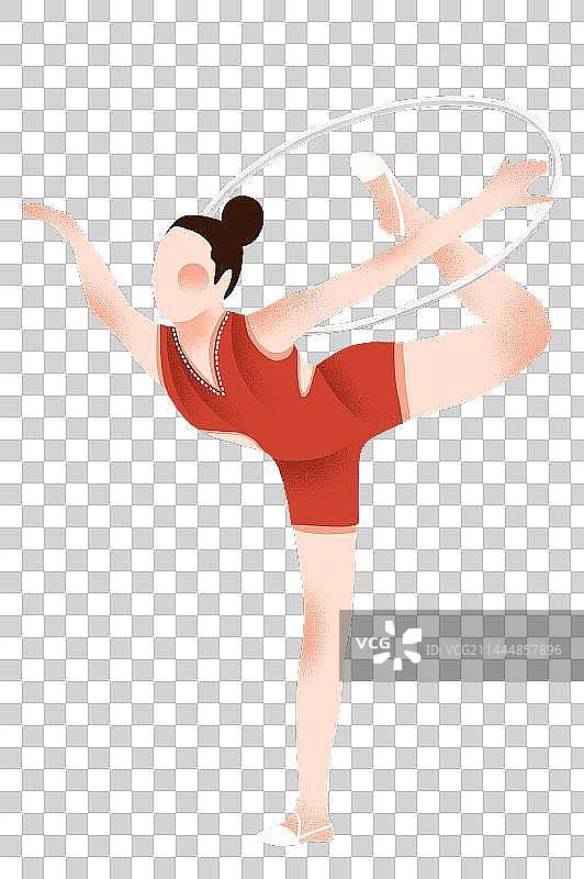 运动项目运动员艺术体操元素图片素材