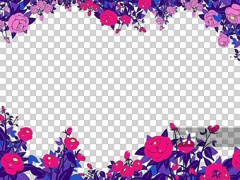 玫瑰花框图片素材