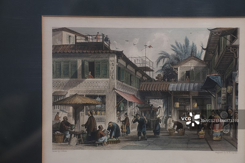 广州博物馆—"清代"广州街景图图片素材