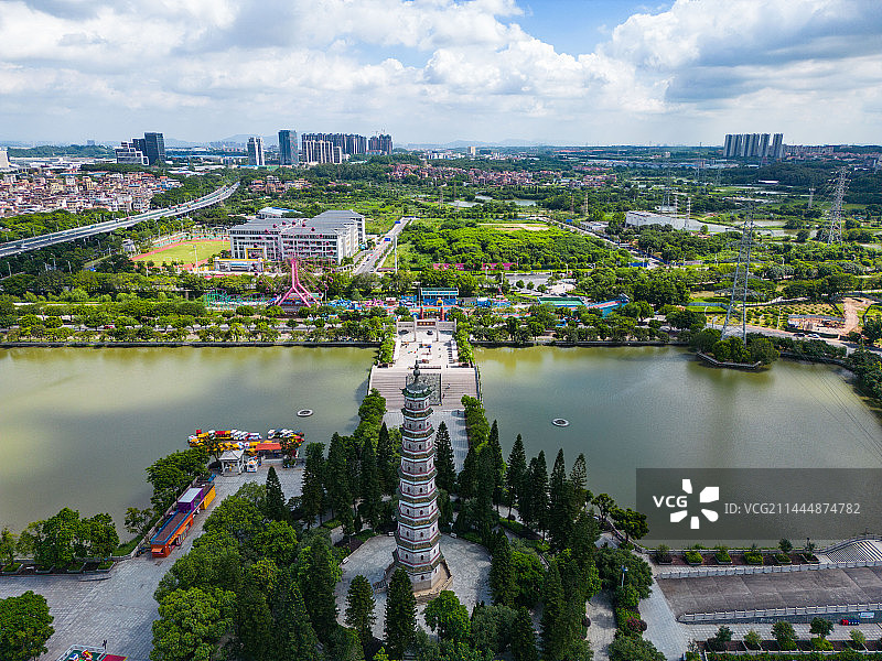 佛山三水文塔公园图片素材