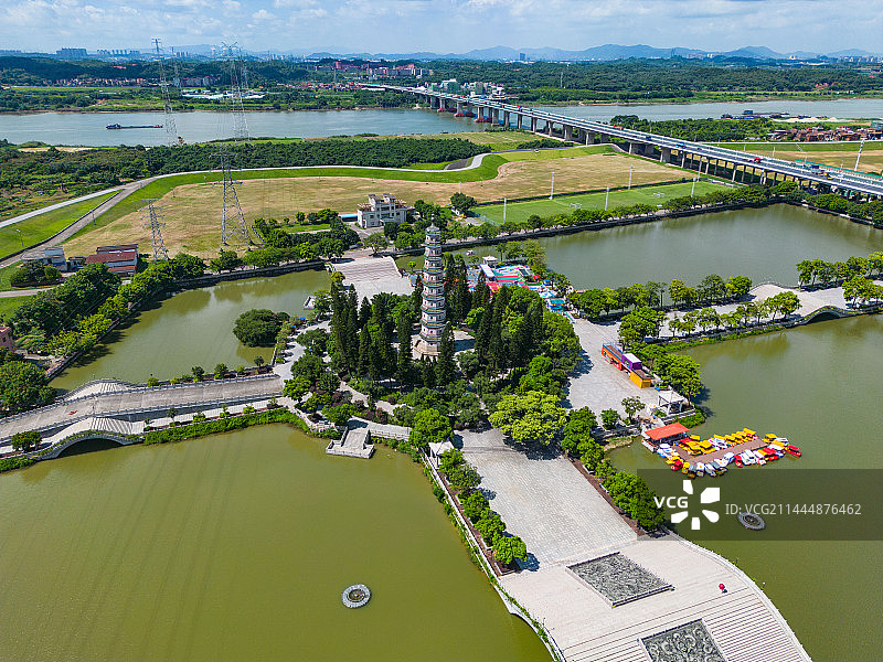 佛山三水文塔公园图片素材