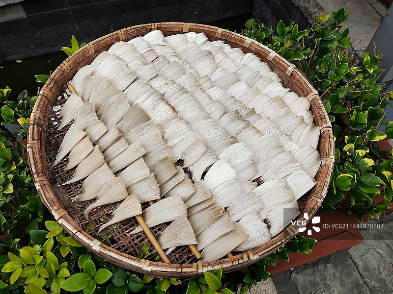 中国制作毛笔的羊毫图片素材