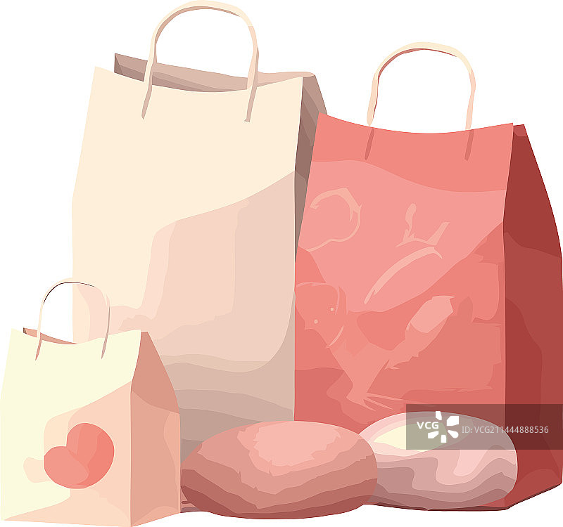 现代零售店购物袋图标设计图片素材