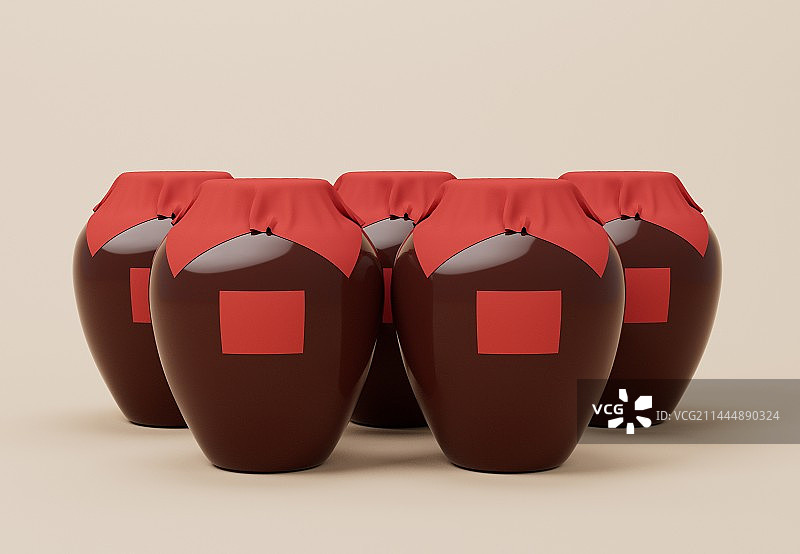 酒坛3D渲染图片素材