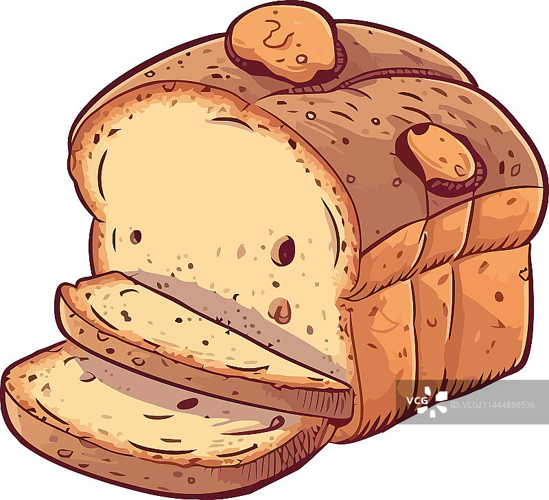 美味烘焙面包速写图片素材