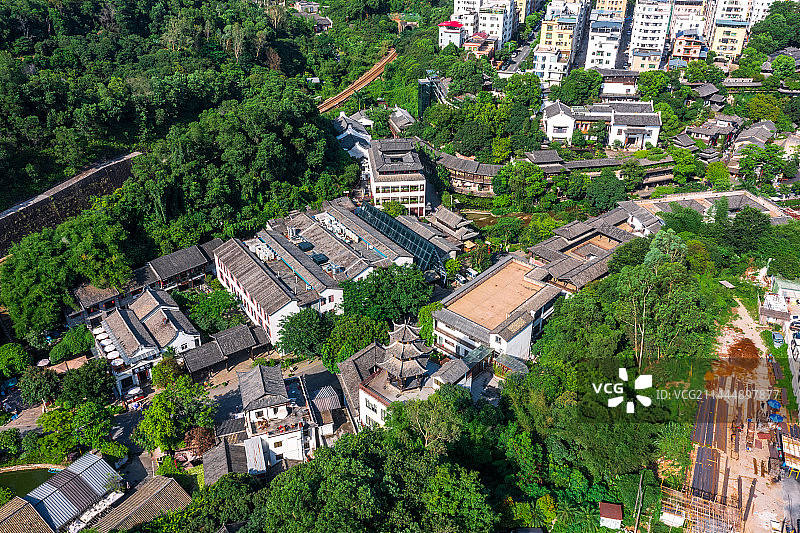 深圳甘坑客家小镇航拍图片素材