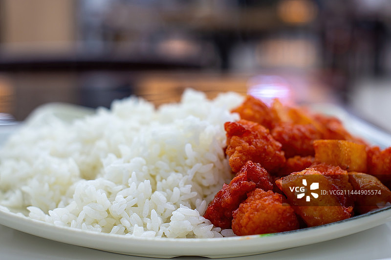 榕城荔枝肉 米饭图片素材