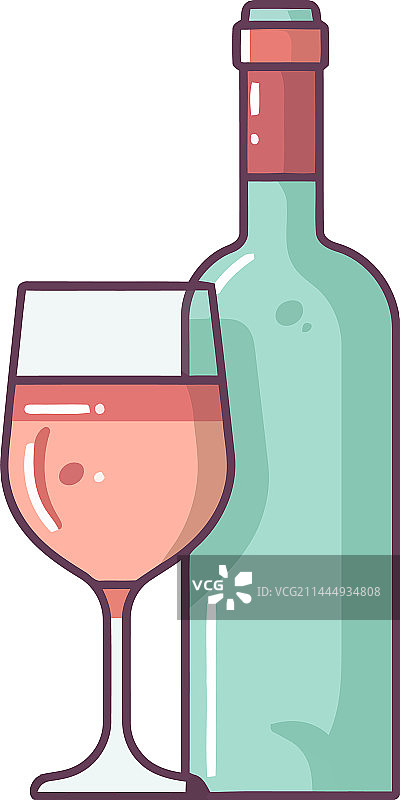 葡萄酒瓶设计、庆祝与优雅图片素材