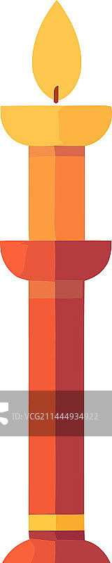 象征灵性的发光蜡烛图片素材