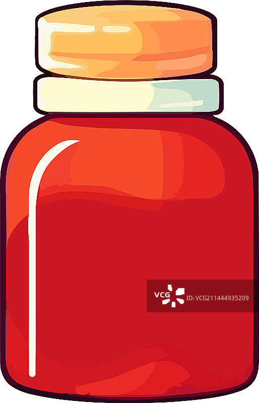 隔离的透明罐装果汁图片素材