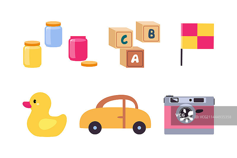 带有字母积木的彩色儿童玩具橡胶鸭图片素材