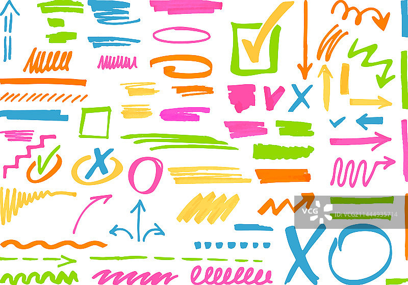 荧光笔标记图片素材