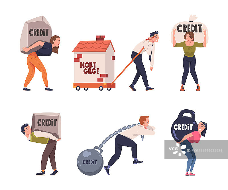 抵押贷款的严格程度与人们的承担图片素材