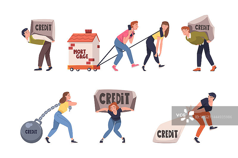 抵押贷款的严格程度与人们的承担图片素材