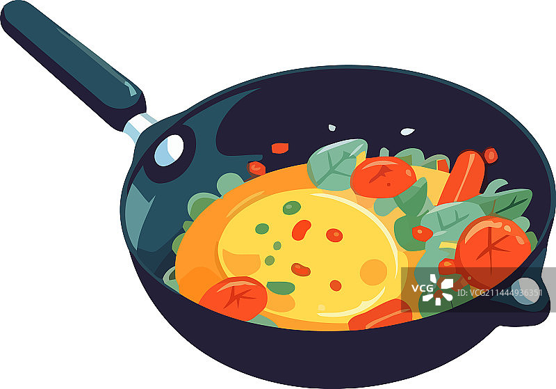 在美食厨房用新鲜食材烹饪的餐食图片素材