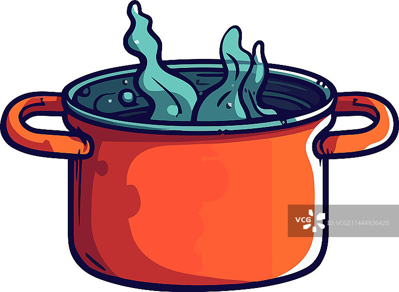 炉子上煮沸的美味汤图片素材