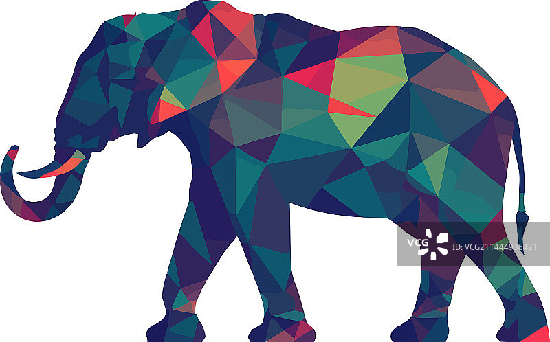 抽象背景中的大象图片素材