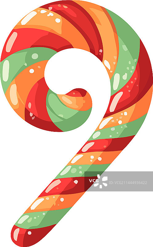 现代冬季庆典中的螺旋拐杖糖图片素材