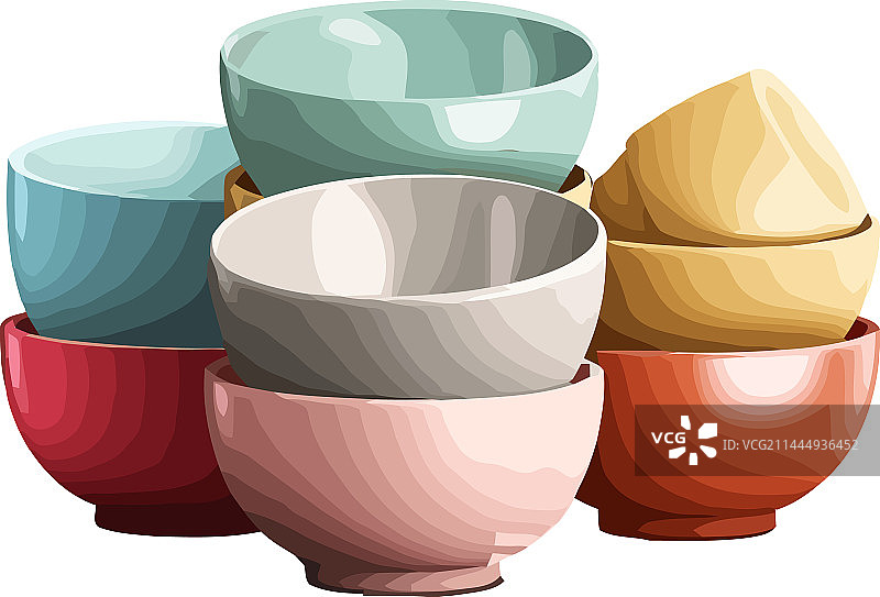 带有华丽设计的彩色陶器图片素材