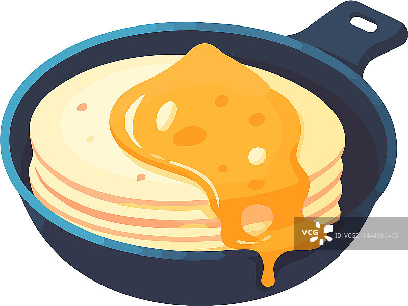 煎饼和黄油堆叠图片素材